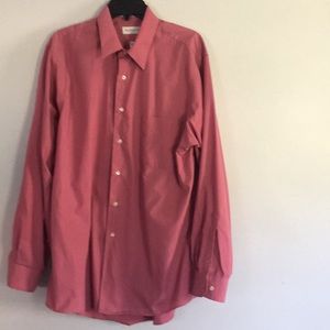 Subdued salmon pink dress shirt